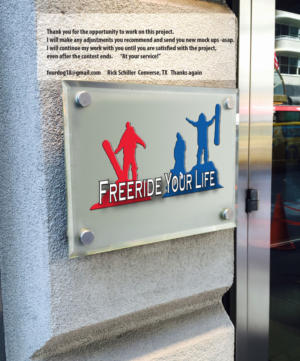 Logo Design by fourdog123 for Freeride Your Life | Design: #8803398