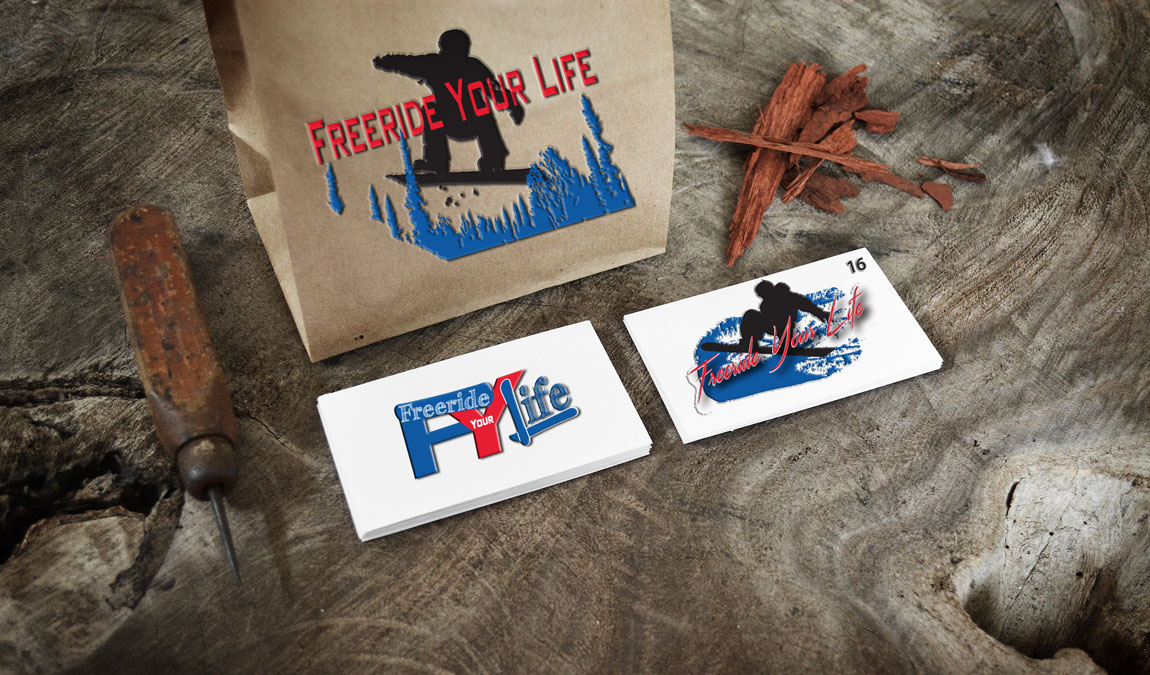Logo Design by fourdog123 for Freeride Your Life | Design #8804096