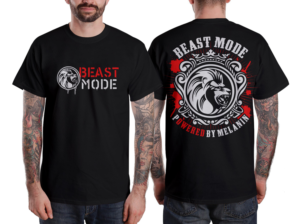 Beastmode Powered by Melanin - Focuses on African American empowerment.             | T-Shirt-Design von CREARTIVE