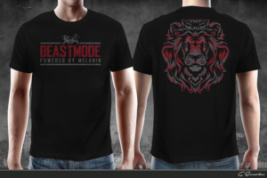 Beastmode Powered by Melanin - Focuses on African American empowerment.             | T-Shirt-Design von gekgrfx