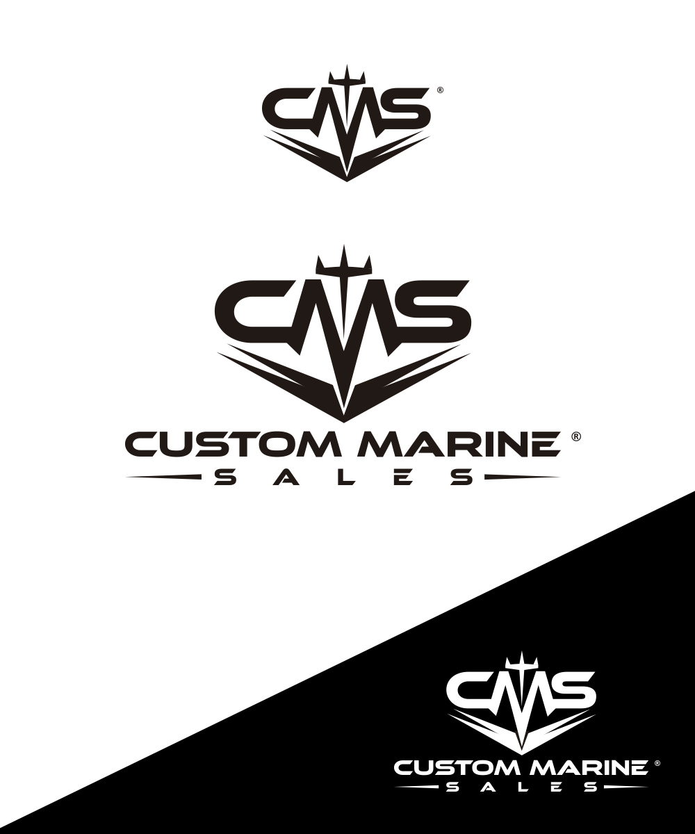 Logo Design by StudioD™ for Custom Marine Sales | Design #9186840