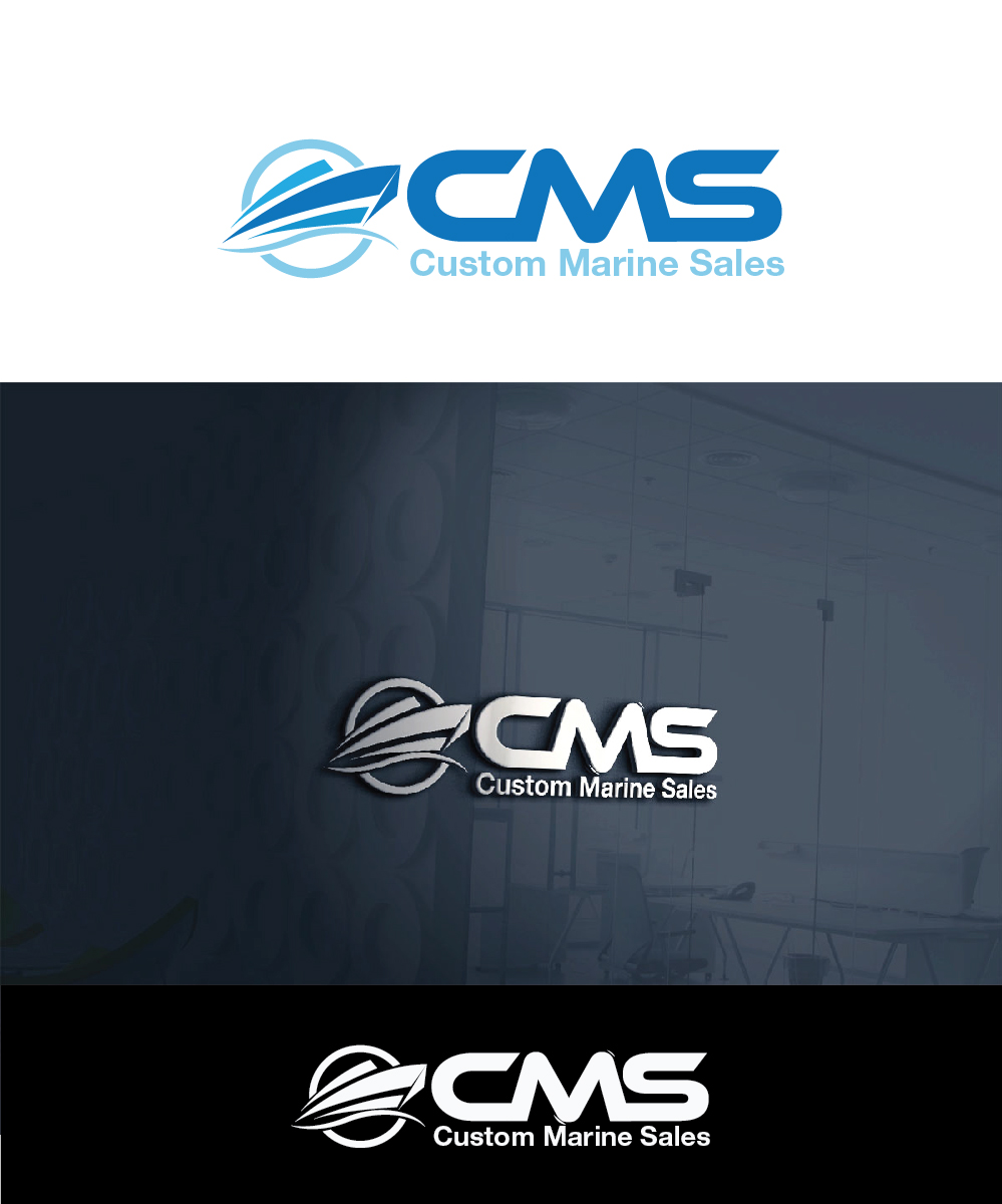 Logo Design by joliau for Custom Marine Sales | Design #9189275