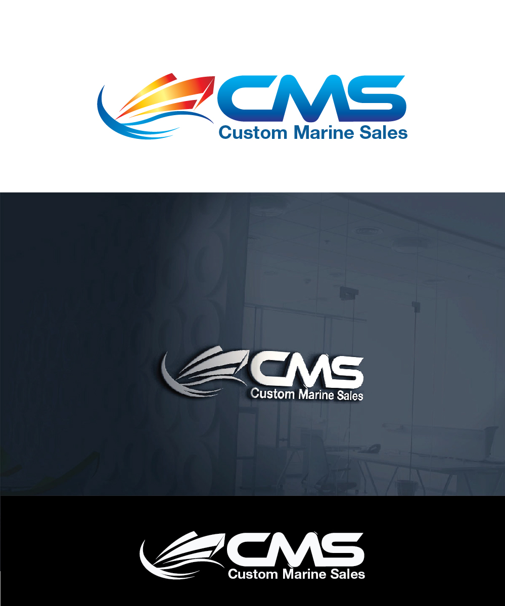 Logo Design by joliau for Custom Marine Sales | Design #9189276