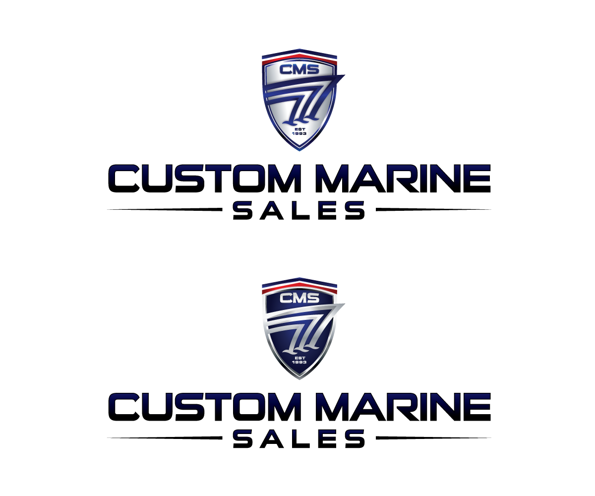 Logo Design by sourgraping for Custom Marine Sales | Design #9475326