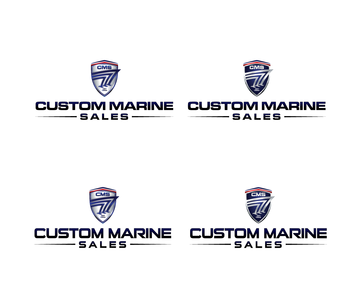Logo Design by sourgraping for Custom Marine Sales | Design #9475888