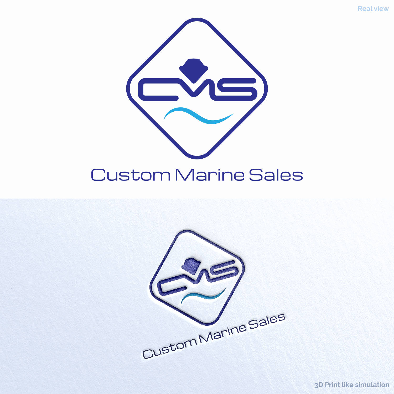 Logo Design by Anthony for Custom Marine Sales | Design #9343926