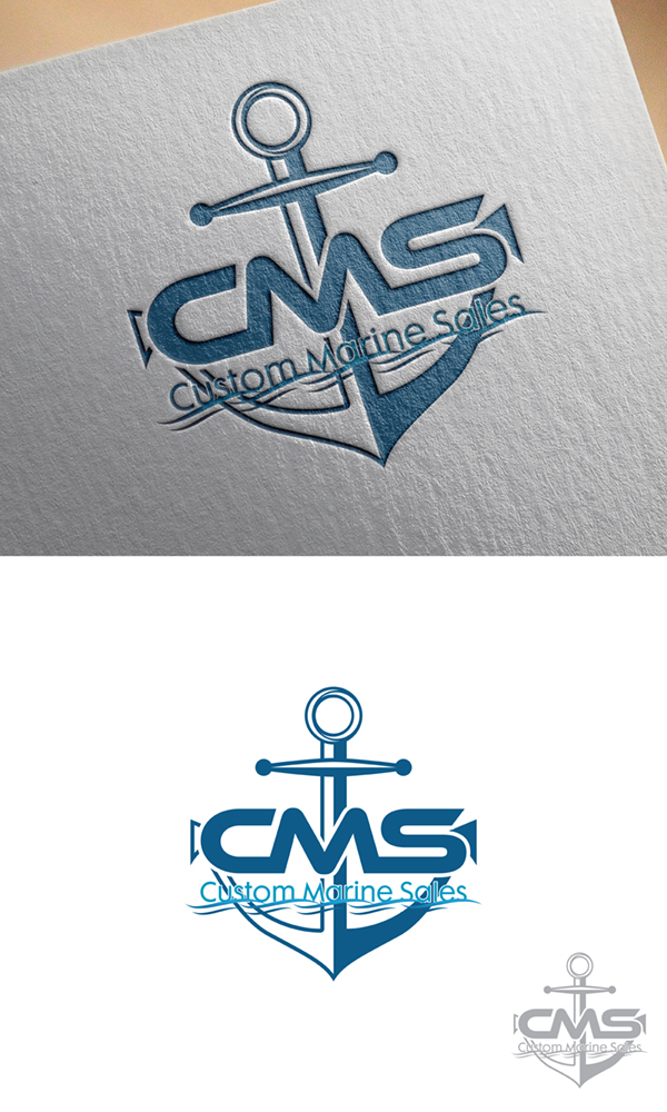 Logo Design by Admira Graphics for Custom Marine Sales | Design #9185586