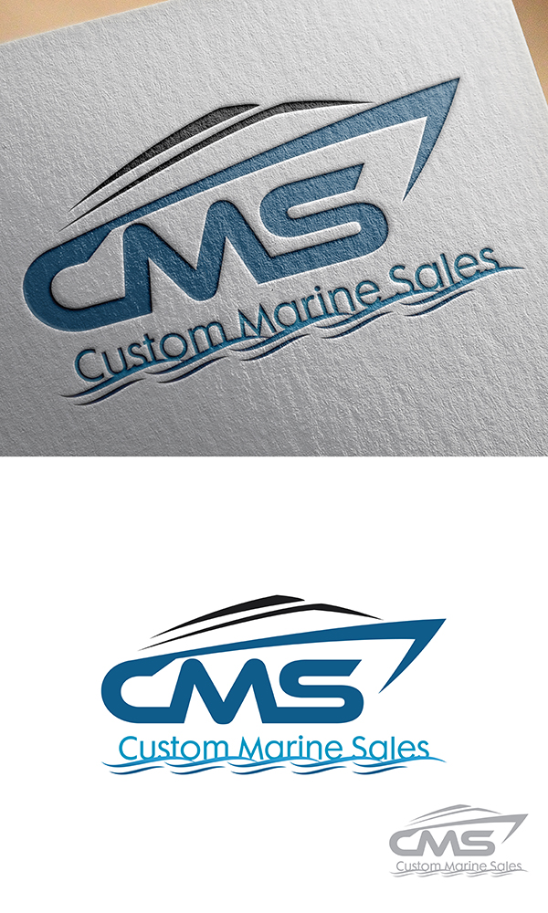 Logo Design by Admira Graphics for Custom Marine Sales | Design #9189079