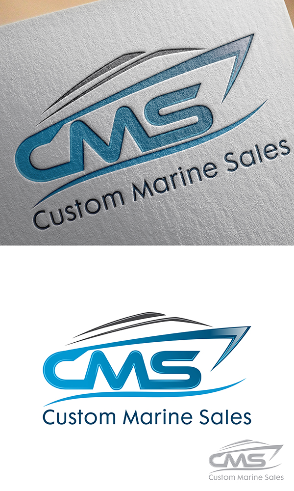 Logo Design by Admira Graphics for Custom Marine Sales | Design #9206211