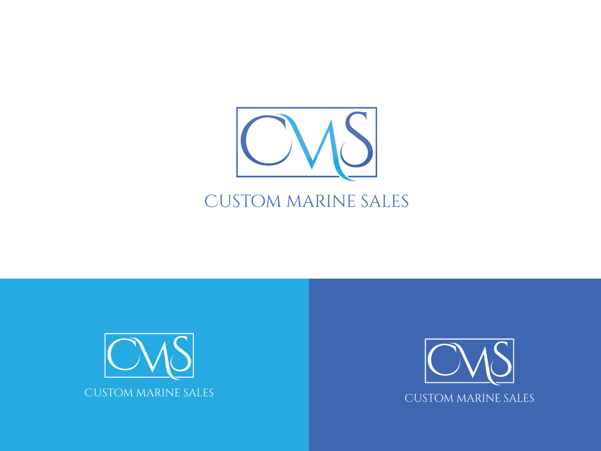 Logo Design by Atec for Custom Marine Sales | Design #9183718