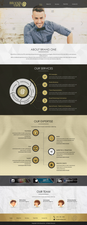 Need Edgy Web Design Home Page for Entertainment Agency | Diseño Web por Sbss