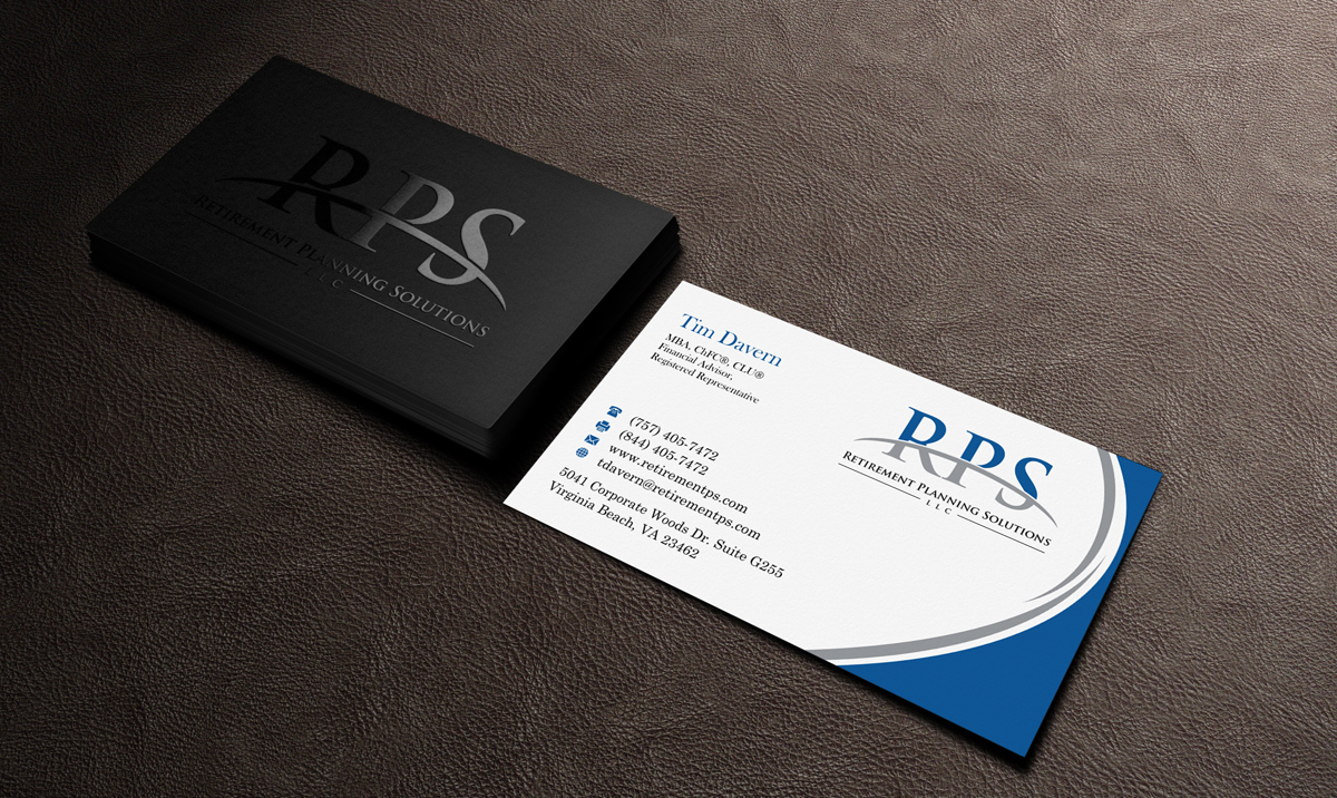 Diseño de Tarjeta de Presentación por INDIAN_Ashok para Retirement Planning Solutions | Diseño #8765038