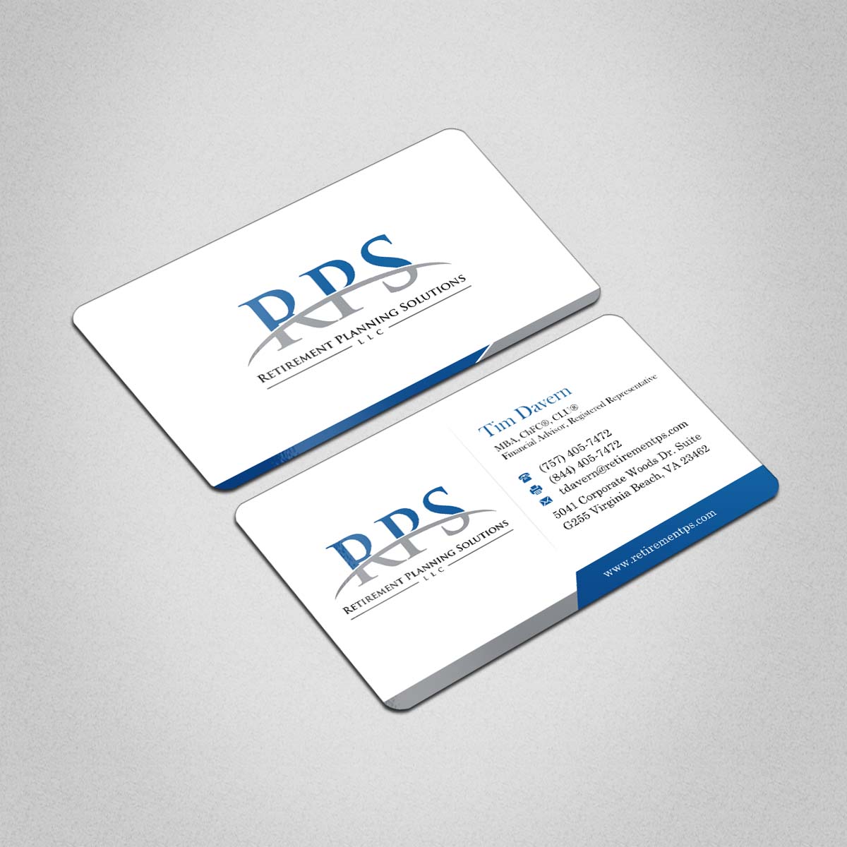 Diseño de Tarjeta de Presentación por INDIAN_Ashok para Retirement Planning Solutions | Diseño #8765046