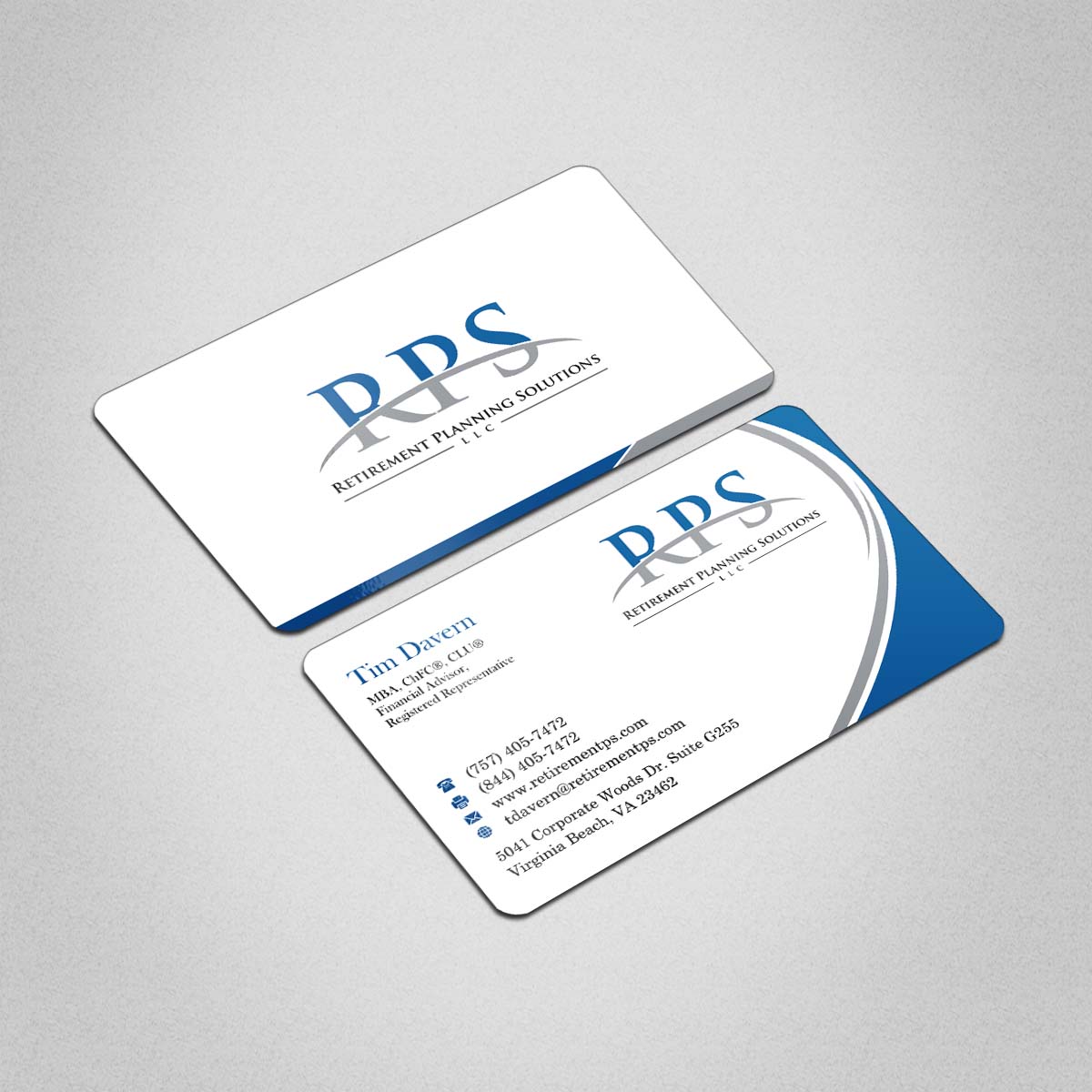 Diseño de Tarjeta de Presentación por INDIAN_Ashok para Retirement Planning Solutions | Diseño #8765055