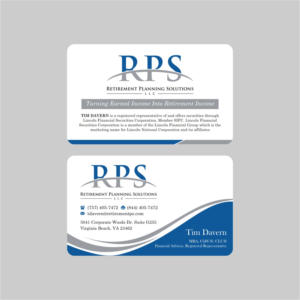 Visitenkarten-Design von INDIAN_Ashok für Retirement Planning Solutions | Design: #9172304