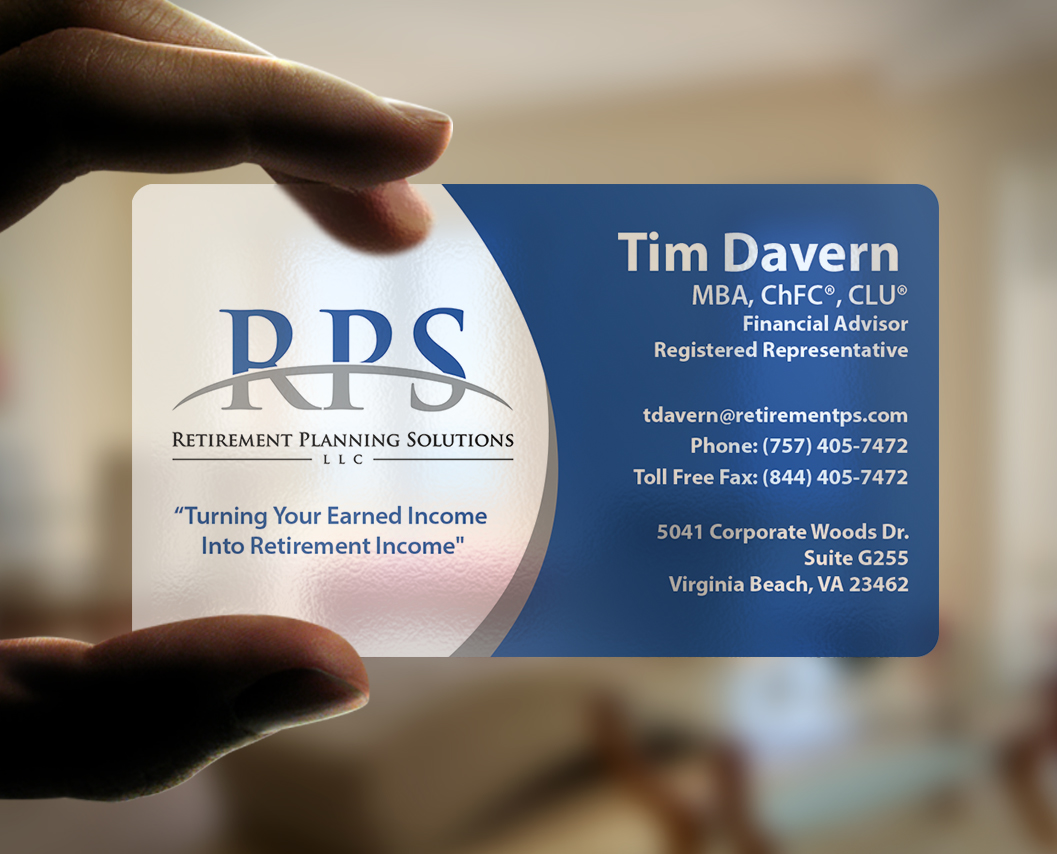Conservative, Upmarket, Financial Planning Business Card Design for