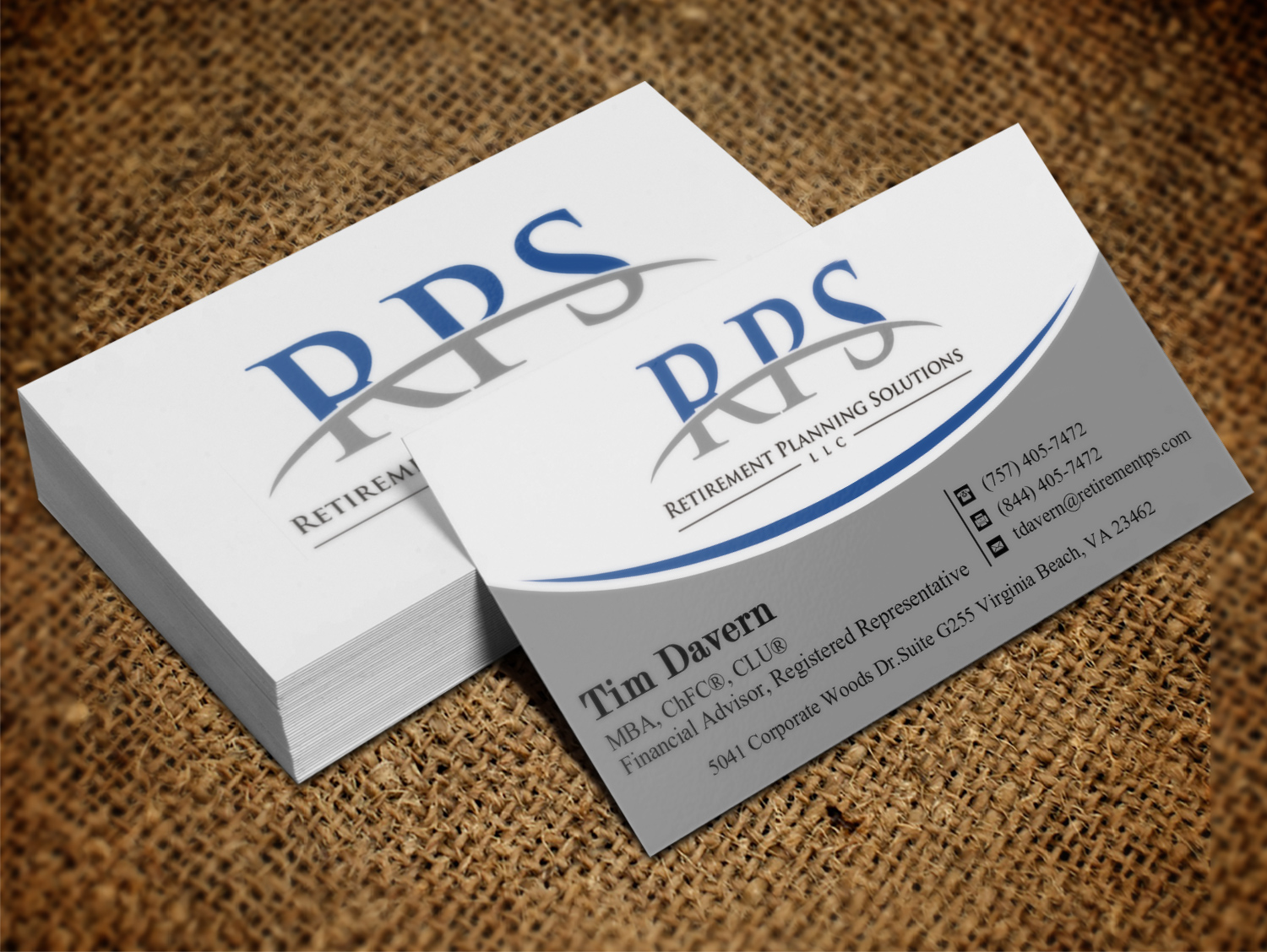 Diseño de Tarjeta de Presentación por Lanka Ama para Retirement Planning Solutions | Diseño #8723308