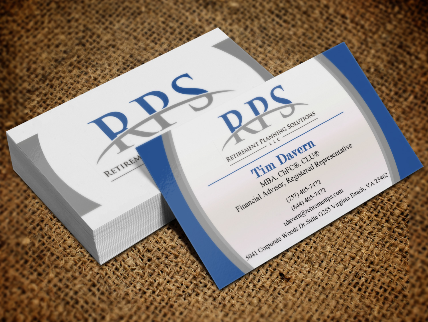 Diseño de Tarjeta de Presentación por Lanka Ama para Retirement Planning Solutions | Diseño #8723310