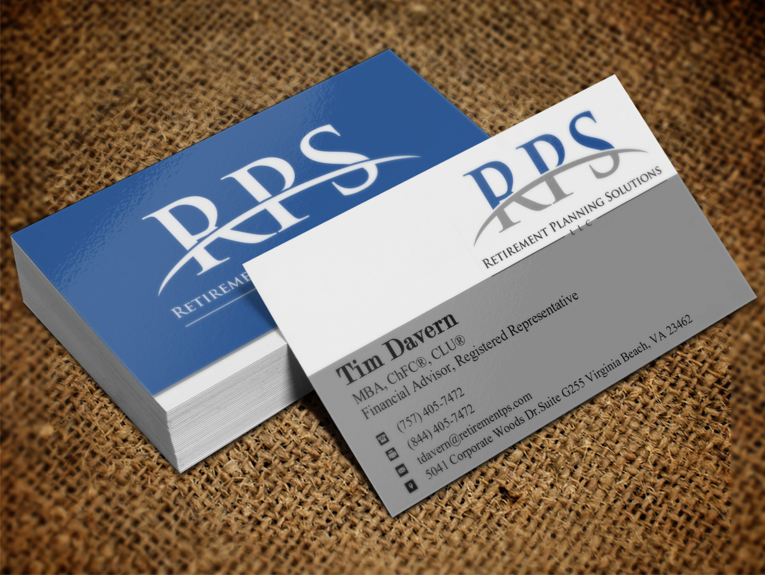 Diseño de Tarjeta de Presentación por Lanka Ama para Retirement Planning Solutions | Diseño #8723311