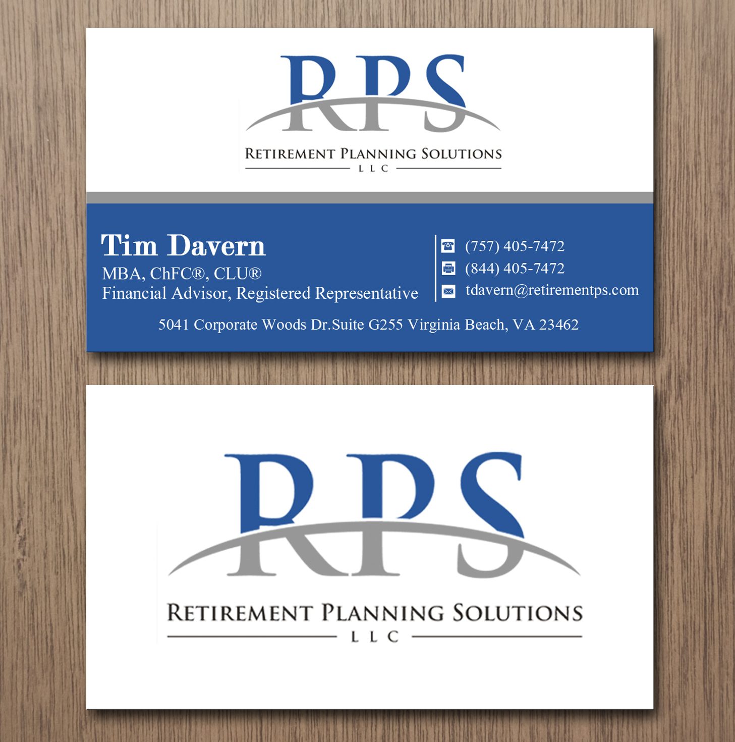 Visitenkarten-Design von Lanka Ama für Retirement Planning Solutions | Design #8723325