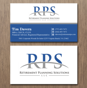 Diseño de Tarjeta de Presentación por Lanka Ama para Retirement Planning Solutions | Diseño: #8723325