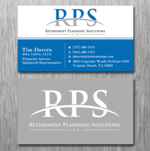 Diseño de Tarjeta de Presentación por Lanka Ama para Retirement Planning Solutions | Diseño: #8723326
