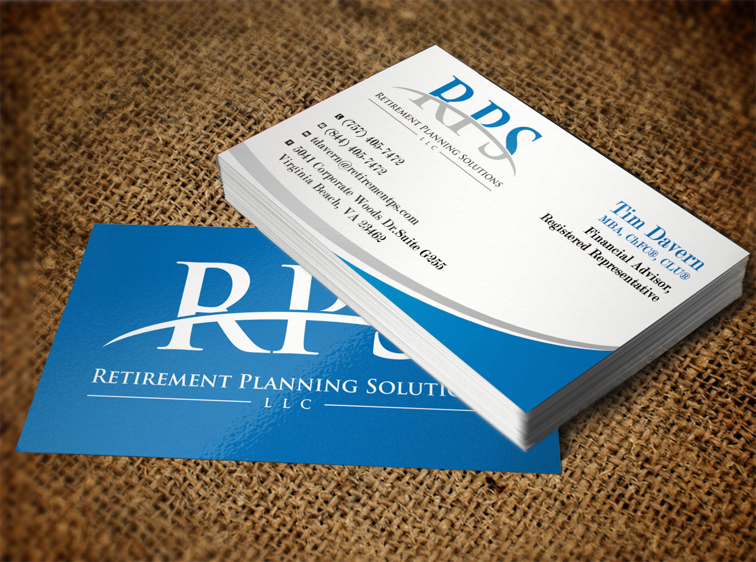 Diseño de Tarjeta de Presentación por Lanka Ama para Retirement Planning Solutions | Diseño #8723330
