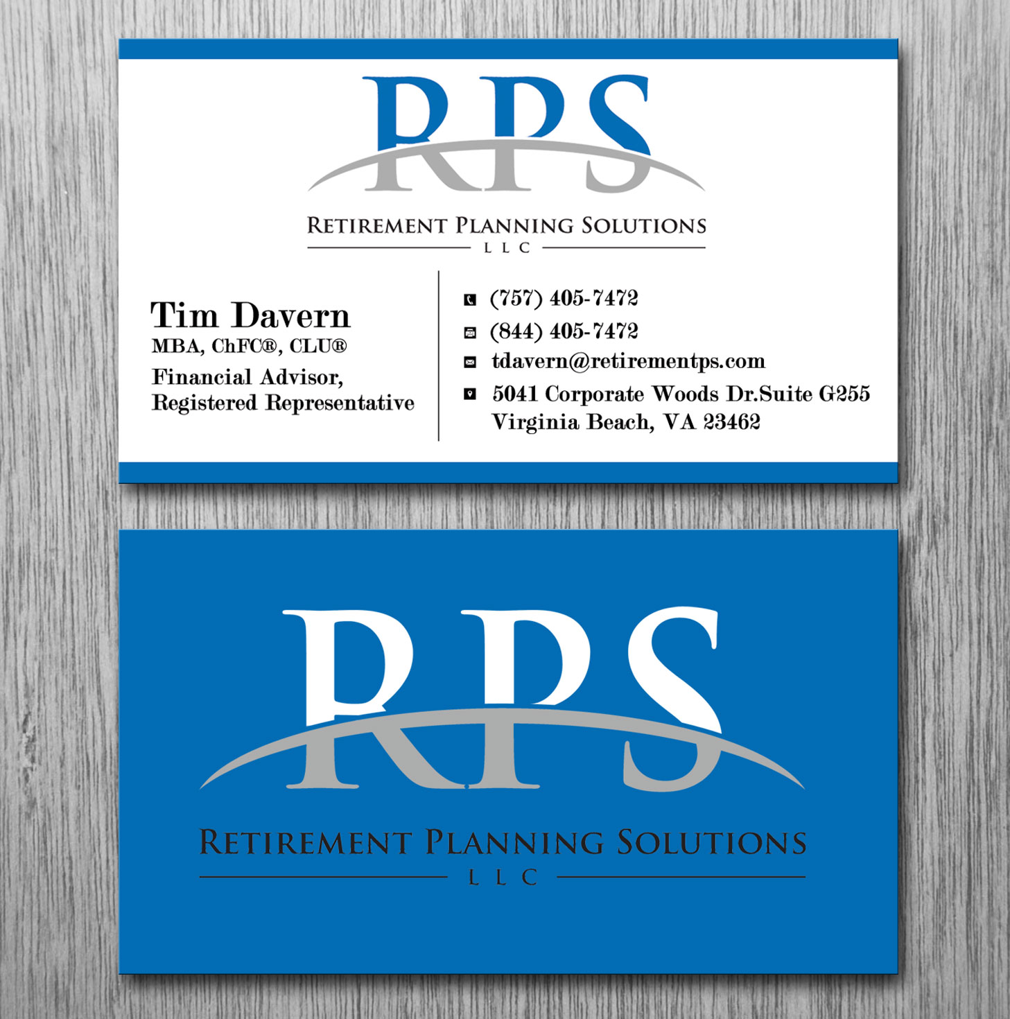 Diseño de Tarjeta de Presentación por Lanka Ama para Retirement Planning Solutions | Diseño #8723332