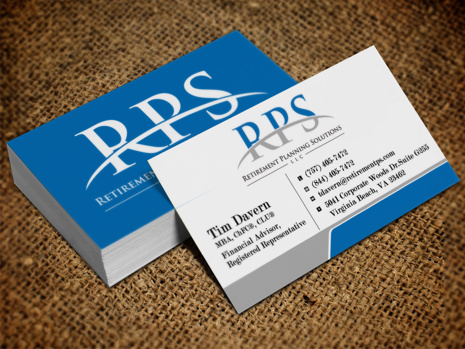 Diseño de Tarjeta de Presentación por Lanka Ama para Retirement Planning Solutions | Diseño #8723335