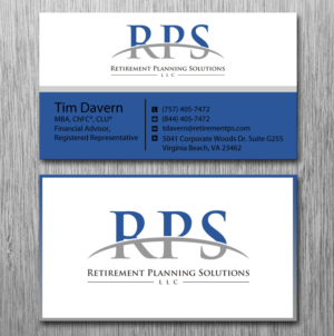 Diseño de Tarjeta de Presentación por Lanka Ama para Retirement Planning Solutions | Diseño: #8723337