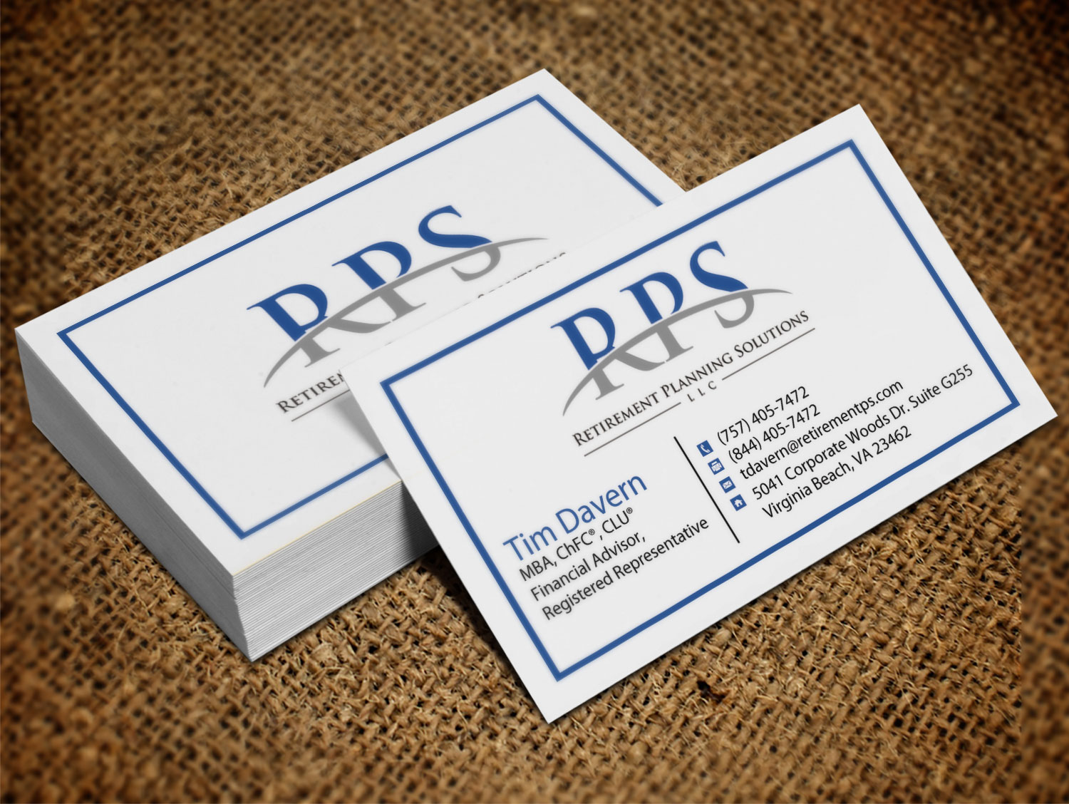 Business Card Design by Lanka Ama for Retirement Planning Solutions | Design #8723339