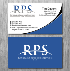 Diseño de Tarjeta de Presentación por Lanka Ama para Retirement Planning Solutions | Diseño: #8723344