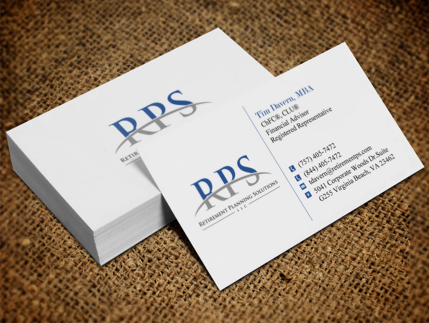 Business Card Design by Lanka Ama for Retirement Planning Solutions | Design #8723350