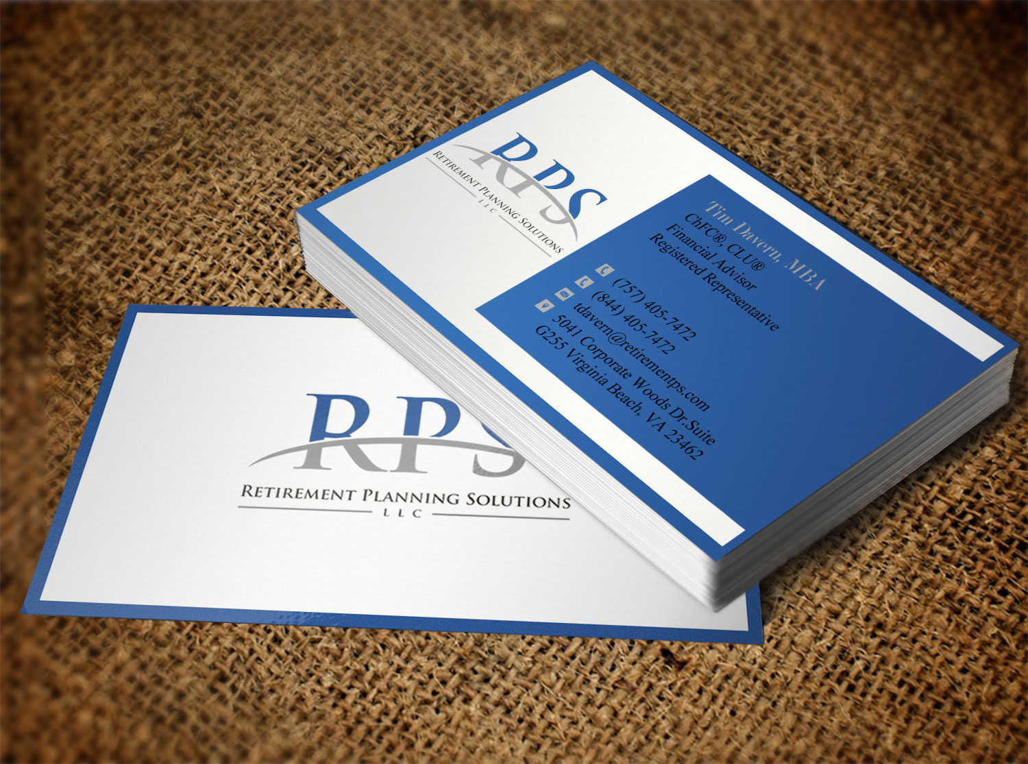 Business Card Design by Lanka Ama for Retirement Planning Solutions | Design #8723351
