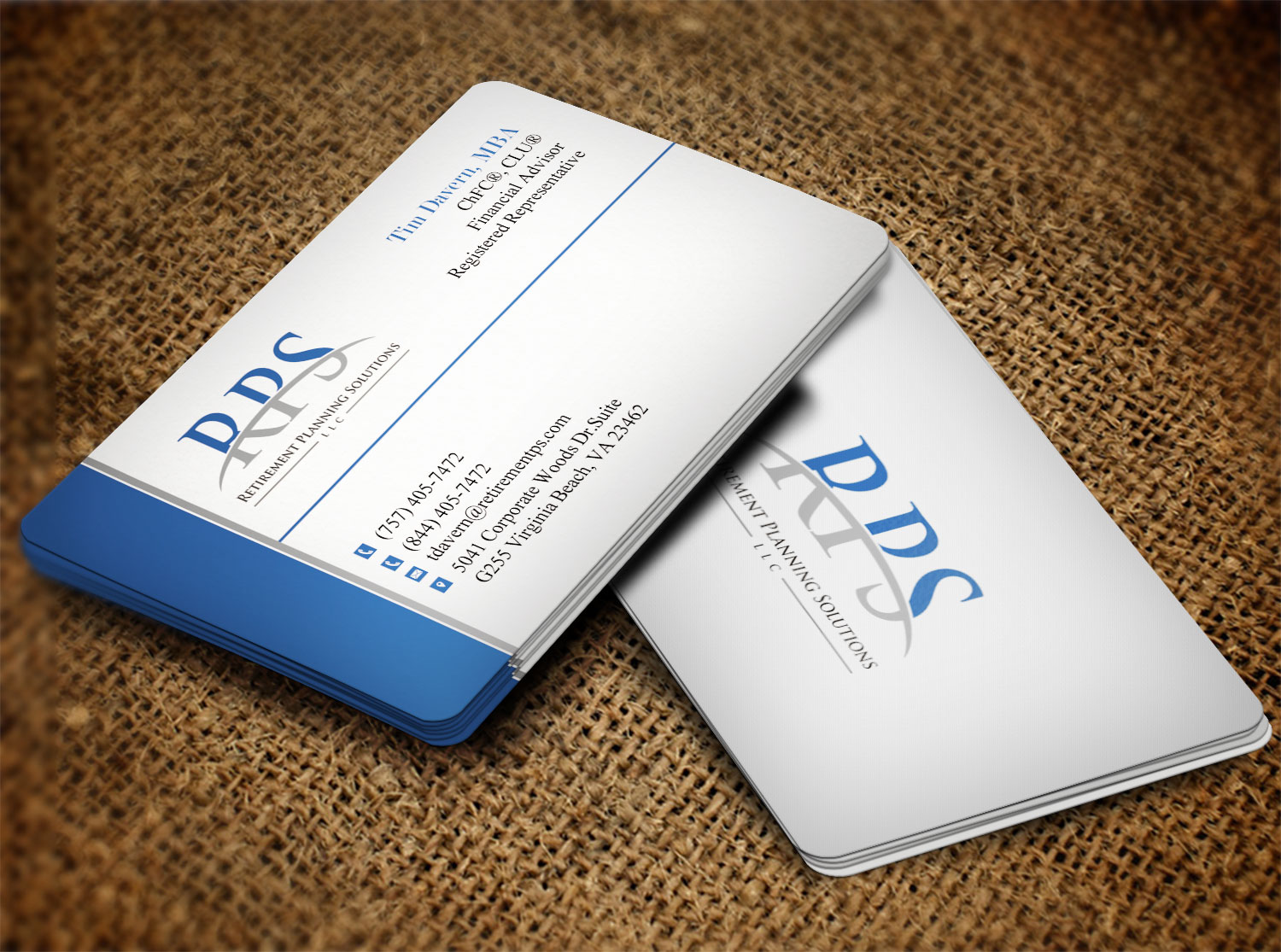 Business Card Design by Lanka Ama for Retirement Planning Solutions | Design #8723352