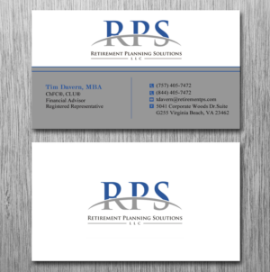 Diseño de Tarjeta de Presentación por Lanka Ama para Retirement Planning Solutions | Diseño: #8723353