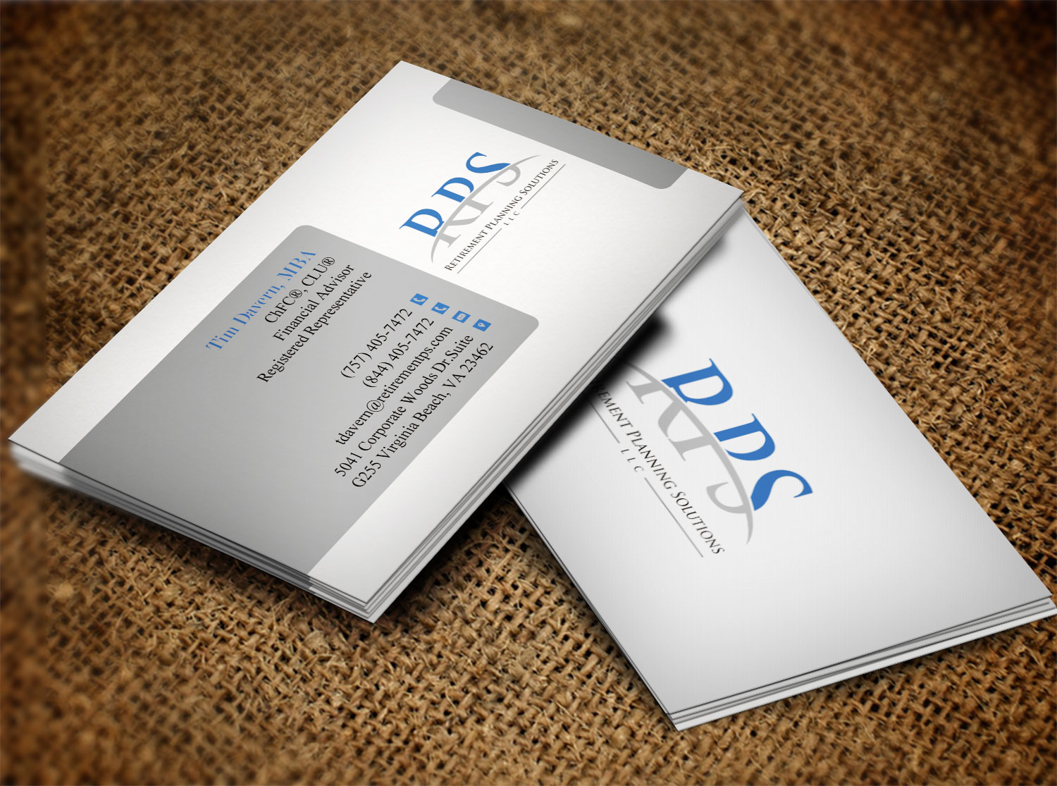 Business Card Design by Lanka Ama for Retirement Planning Solutions | Design #8723354