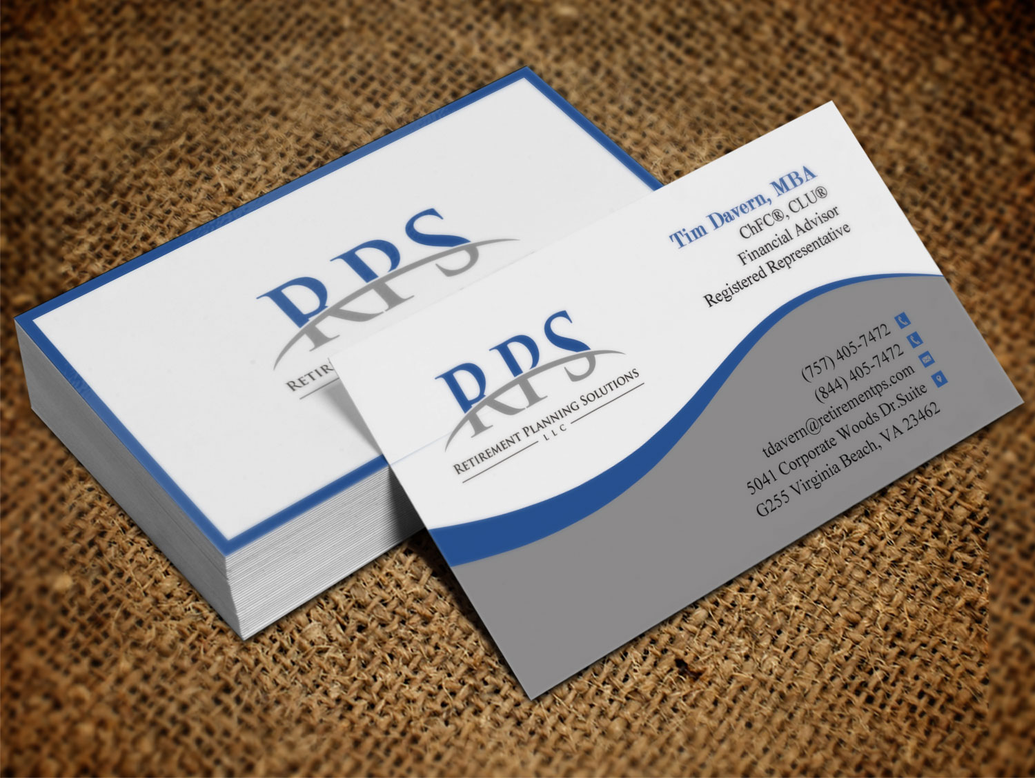 Business Card Design by Lanka Ama for Retirement Planning Solutions | Design #8723356