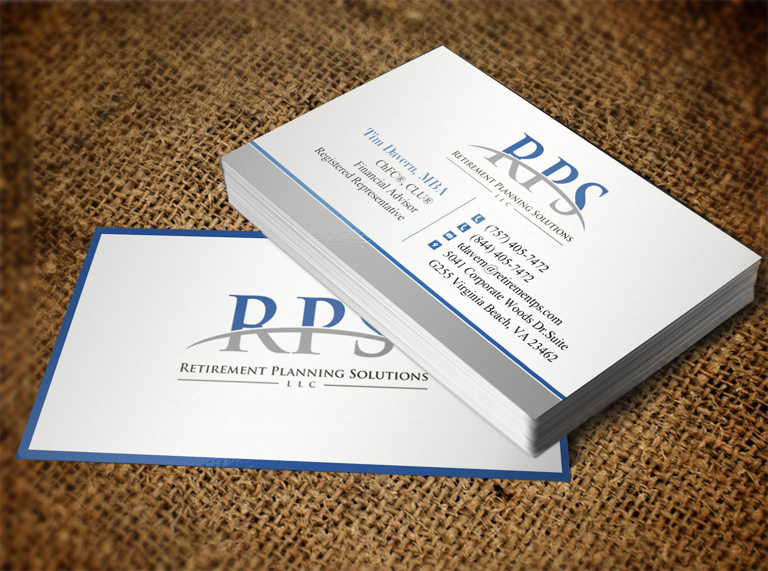 Business Card Design by Lanka Ama for Retirement Planning Solutions | Design #8723359