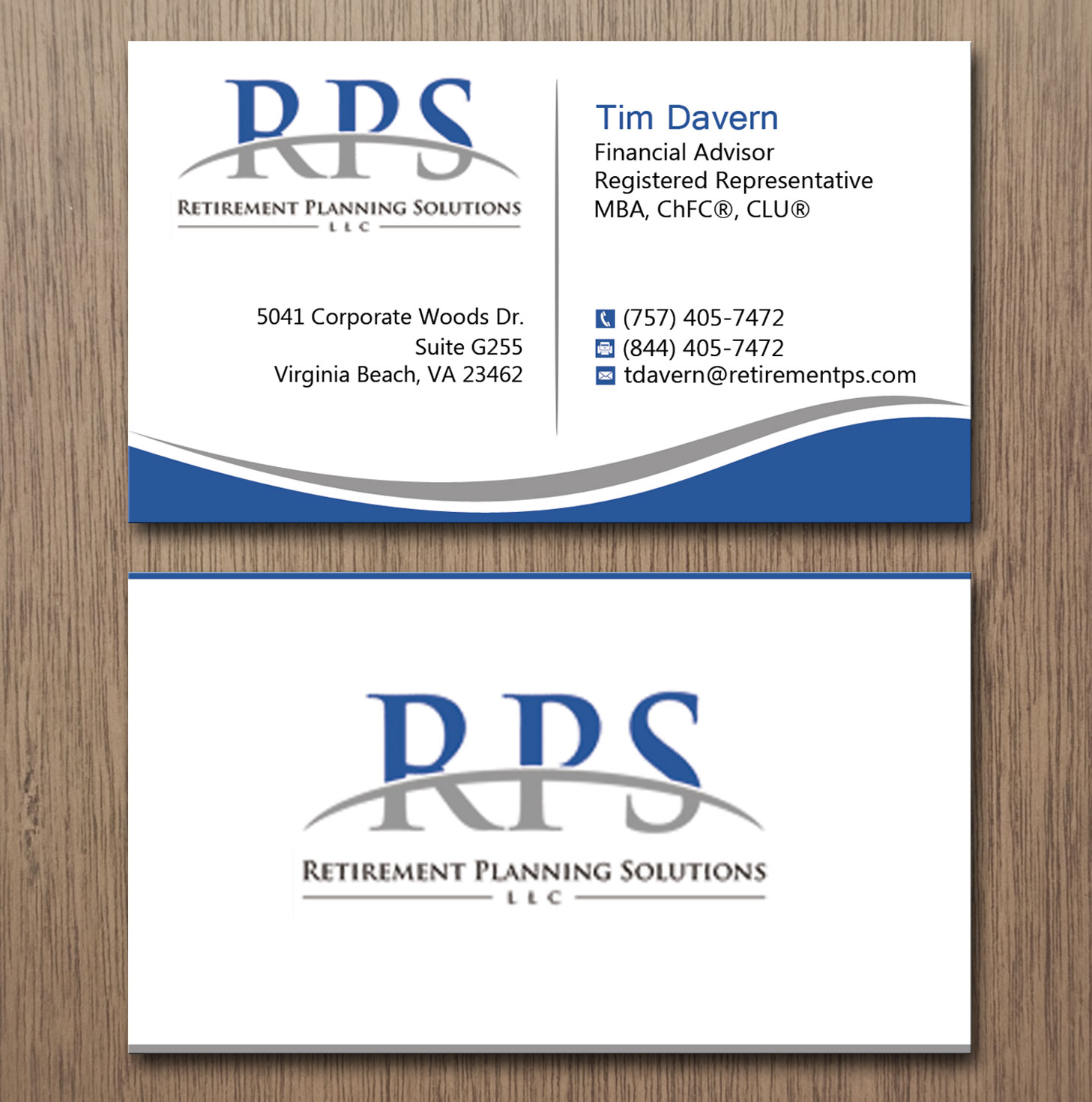 Diseño de Tarjeta de Presentación por Lanka Ama para Retirement Planning Solutions | Diseño #8723362