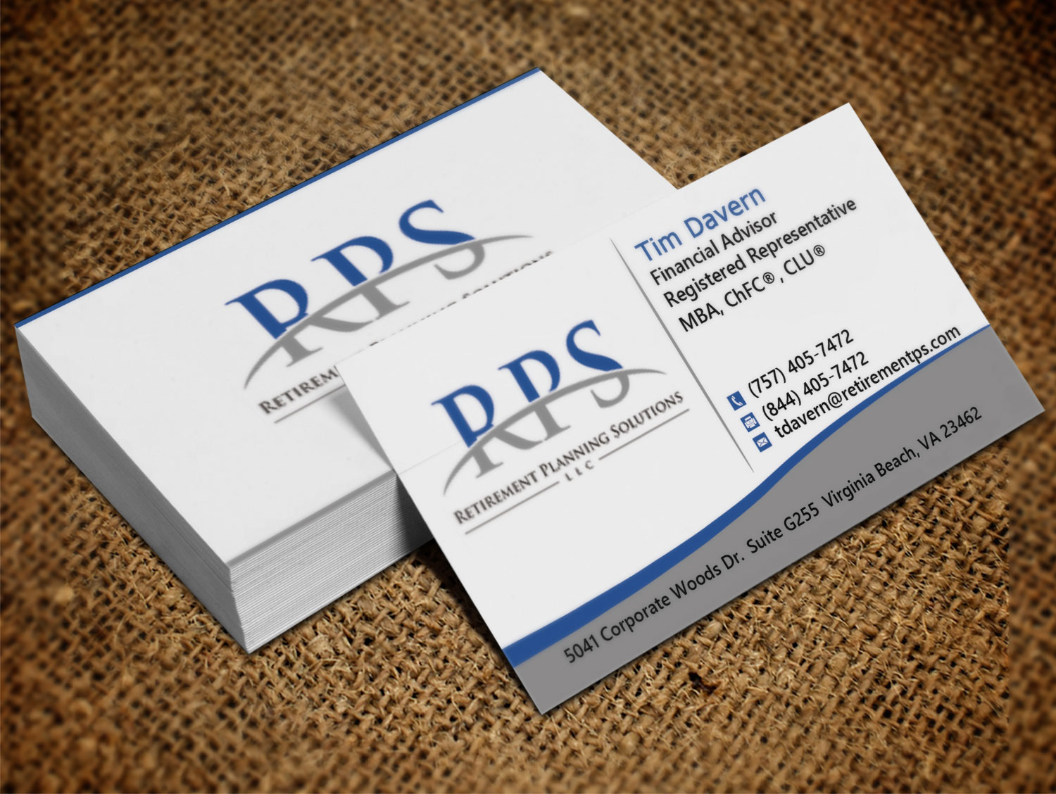 Business Card Design by Lanka Ama for Retirement Planning Solutions | Design #8723363