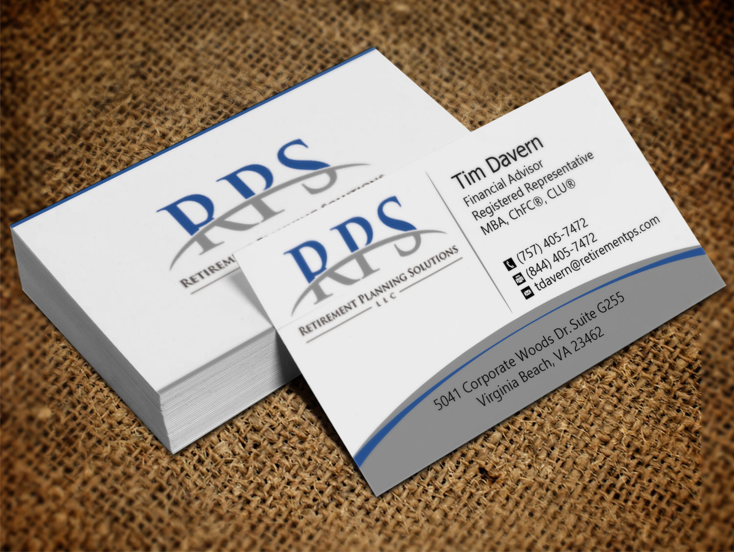 Business Card Design by Lanka Ama for Retirement Planning Solutions | Design #8723367