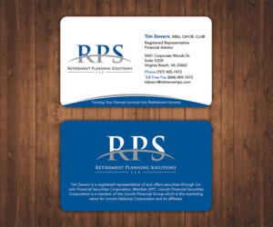 Diseño de Tarjeta de Presentación por Stylez Designz para Retirement Planning Solutions | Diseño: #9193344