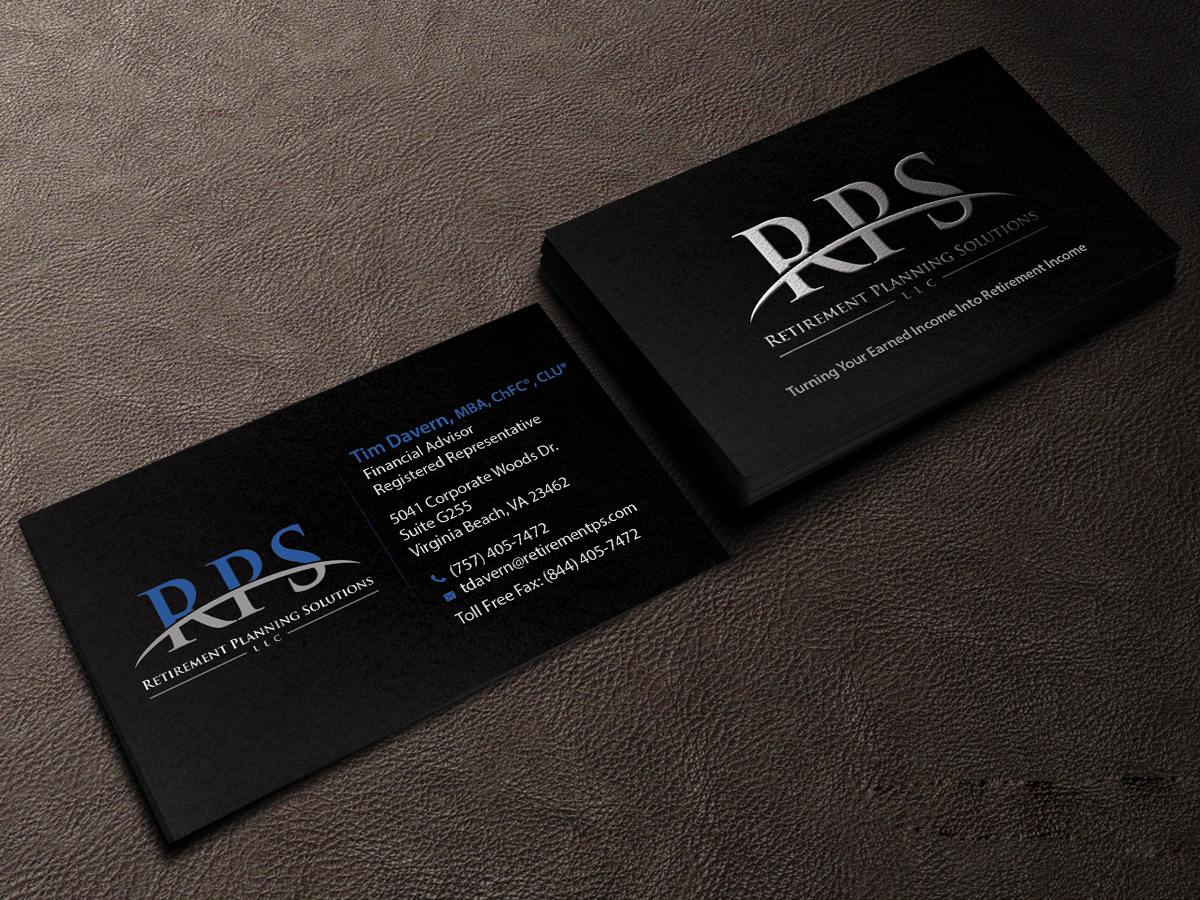 Business Card Design by Creations Box 2015 for Retirement Planning Solutions | Design #9169245