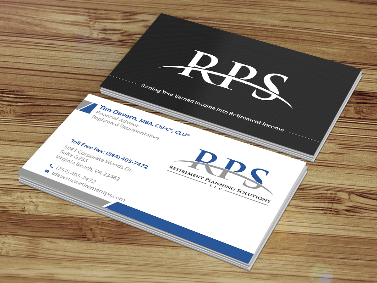 Business Card Design by Creations Box 2015 for Retirement Planning Solutions | Design #9169246