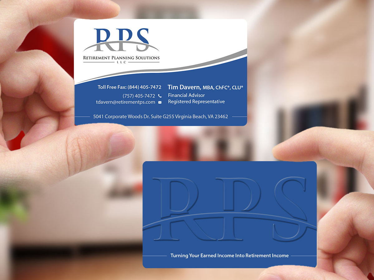 Business Card Design by Creations Box 2015 for Retirement Planning Solutions | Design #9169253