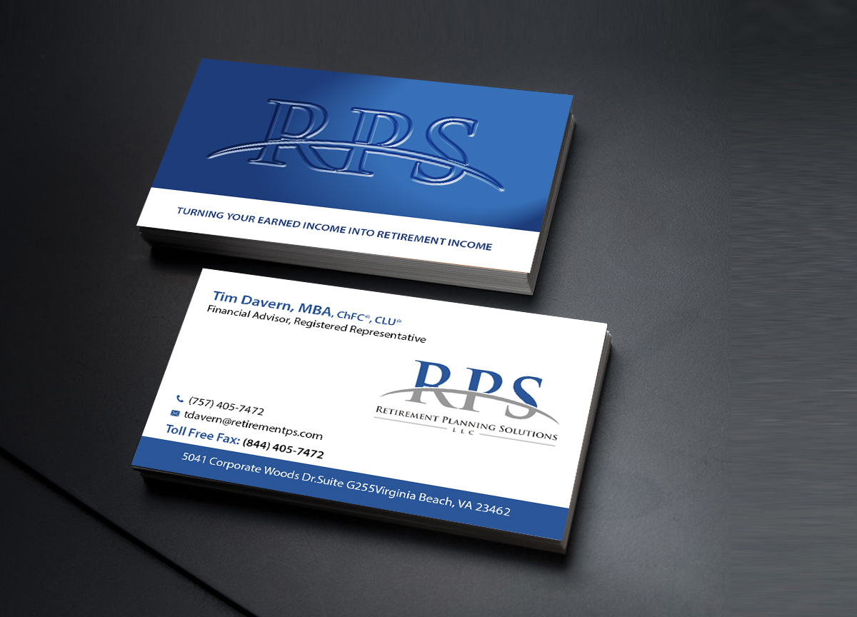 Business Card Design by Creations Box 2015 for Retirement Planning Solutions | Design #9169264