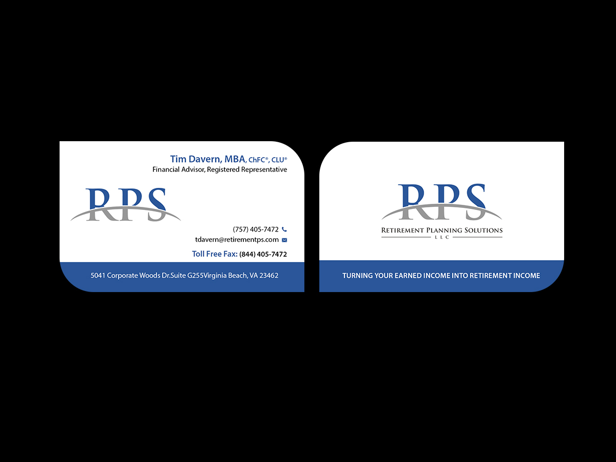 Diseño de Tarjeta de Presentación por Creations Box 2015 para Retirement Planning Solutions | Diseño #9169268