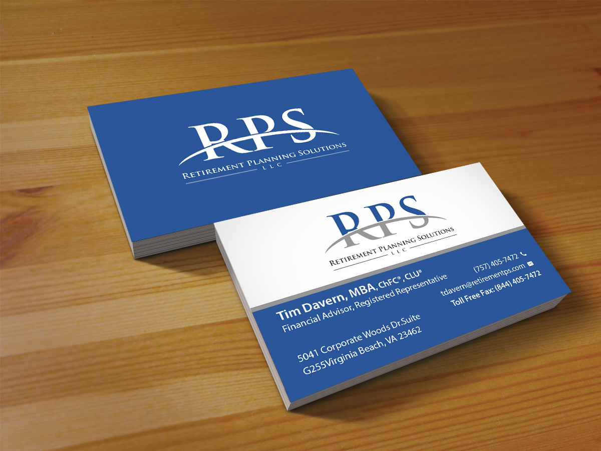 Business Card Design by Creations Box 2015 for Retirement Planning Solutions | Design #9169269