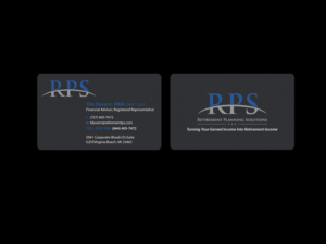 Diseño de Tarjeta de Presentación por Creations Box 2015 para Retirement Planning Solutions | Diseño: #9169270